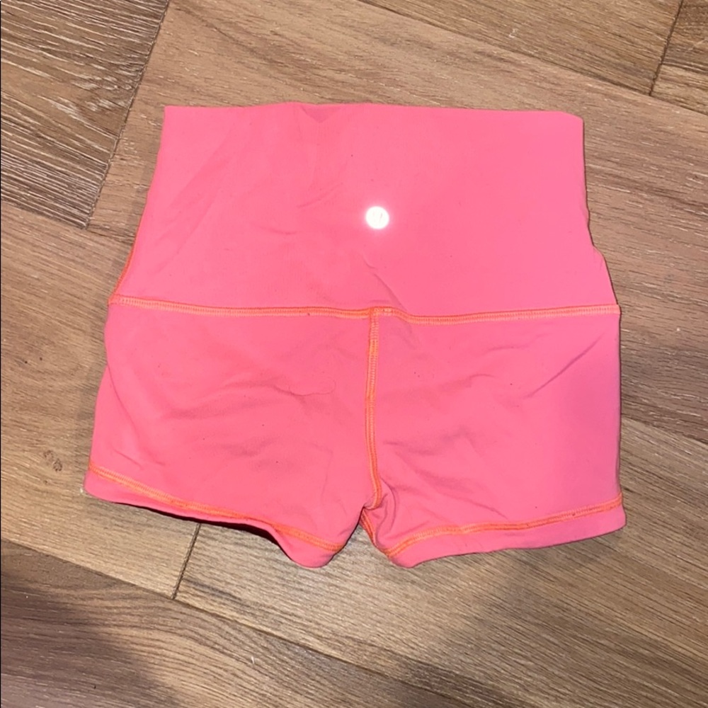 Reversible coral and burgundy lululemon spandex. - Picture 2 of 4